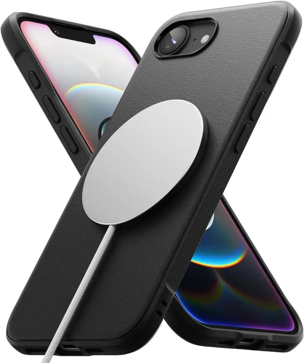Ringke Onyx Magnetic iPhone 17e / 16e Hoesje MagSafe Back Cover Zwart afbeelding 2