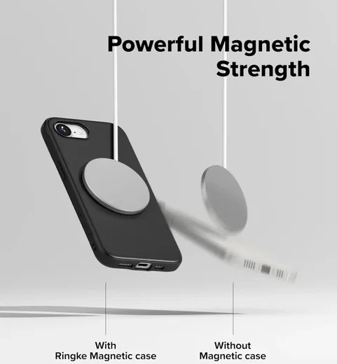 Ringke Onyx Magnetic iPhone 17e / 16e Hoesje MagSafe Back Cover Zwart afbeelding 6