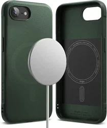 Ringke Onyx Magnetic iPhone 17e / 16e Hoesje MagSafe Back Cover Groen afbeelding
