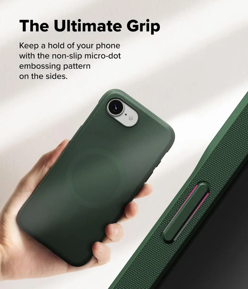 Ringke Onyx Magnetic iPhone 17e / 16e Hoesje MagSafe Back Cover Groen afbeelding 4