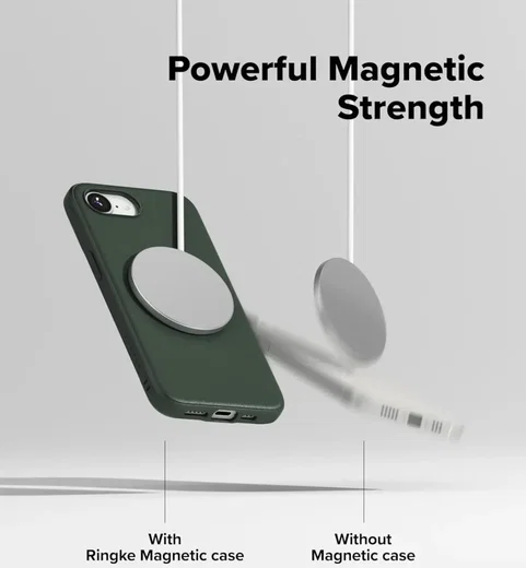 Ringke Onyx Magnetic iPhone 17e / 16e Hoesje MagSafe Back Cover Groen afbeelding 6