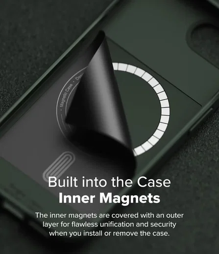 Ringke Onyx Magnetic iPhone 17e / 16e Hoesje MagSafe Back Cover Groen afbeelding 8