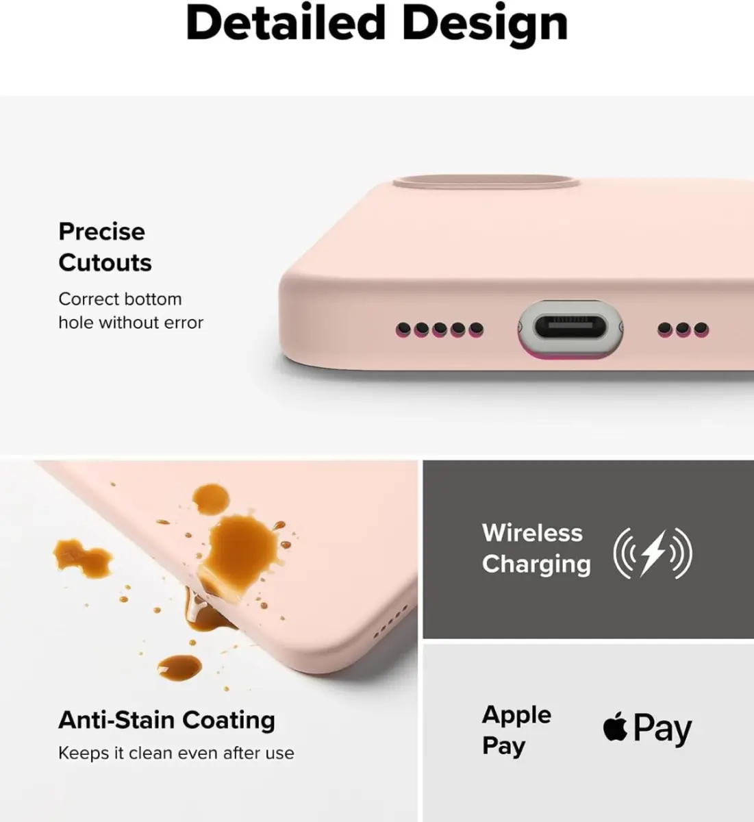 Ringke Silicone Magnetic iPhone 17e / 16e Hoesje MagSafe Back Cover Roze afbeelding 7