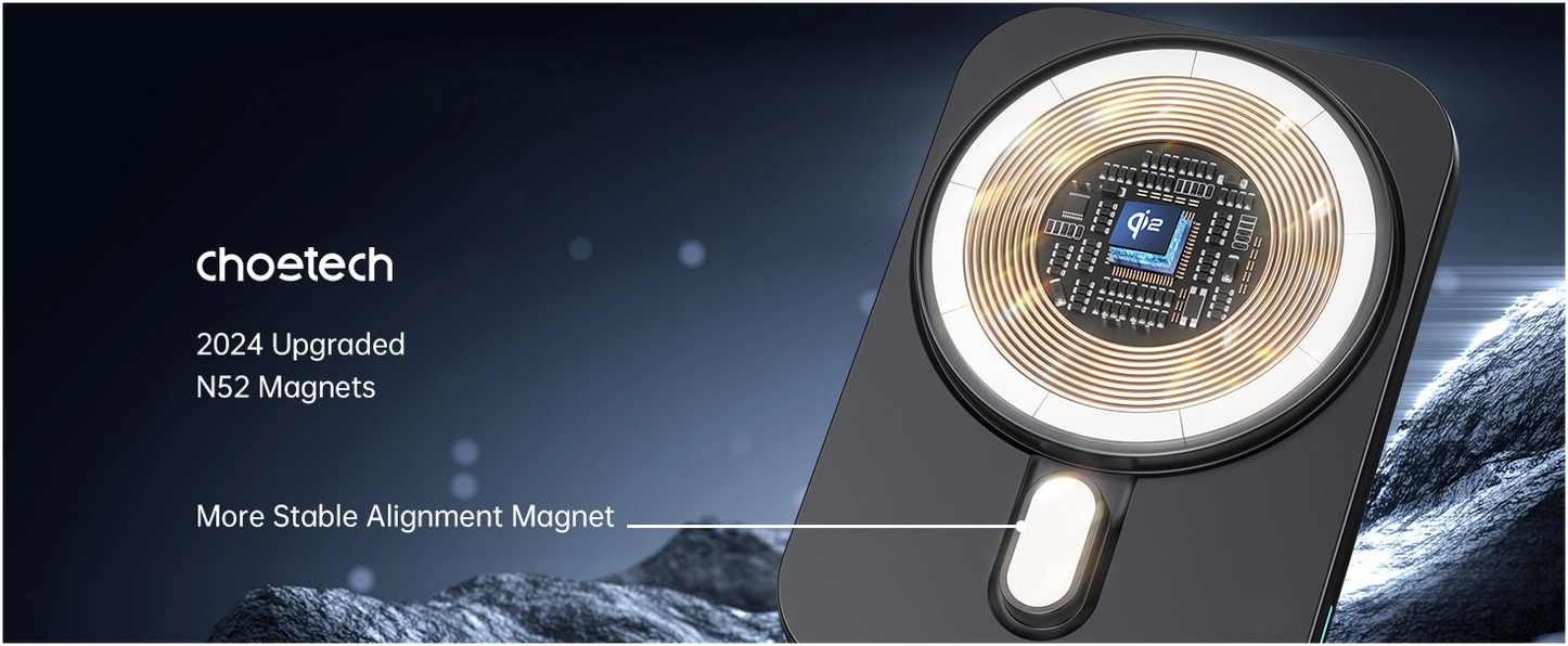 Choetech MagLeap Qi2 15W MagSafe Telefoonhouder Auto met Draadloos Opladen 15W afbeelding 14