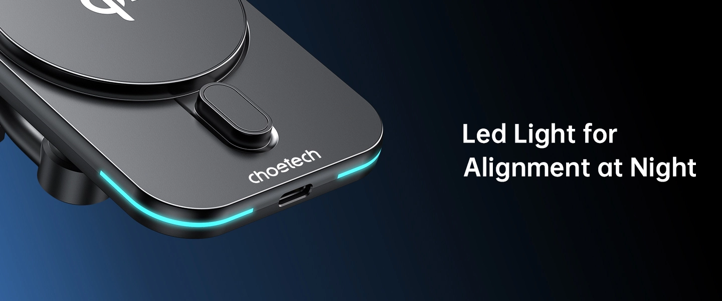 Choetech MagLeap Qi2 15W MagSafe Telefoonhouder Auto met Draadloos Opladen 15W afbeelding 15