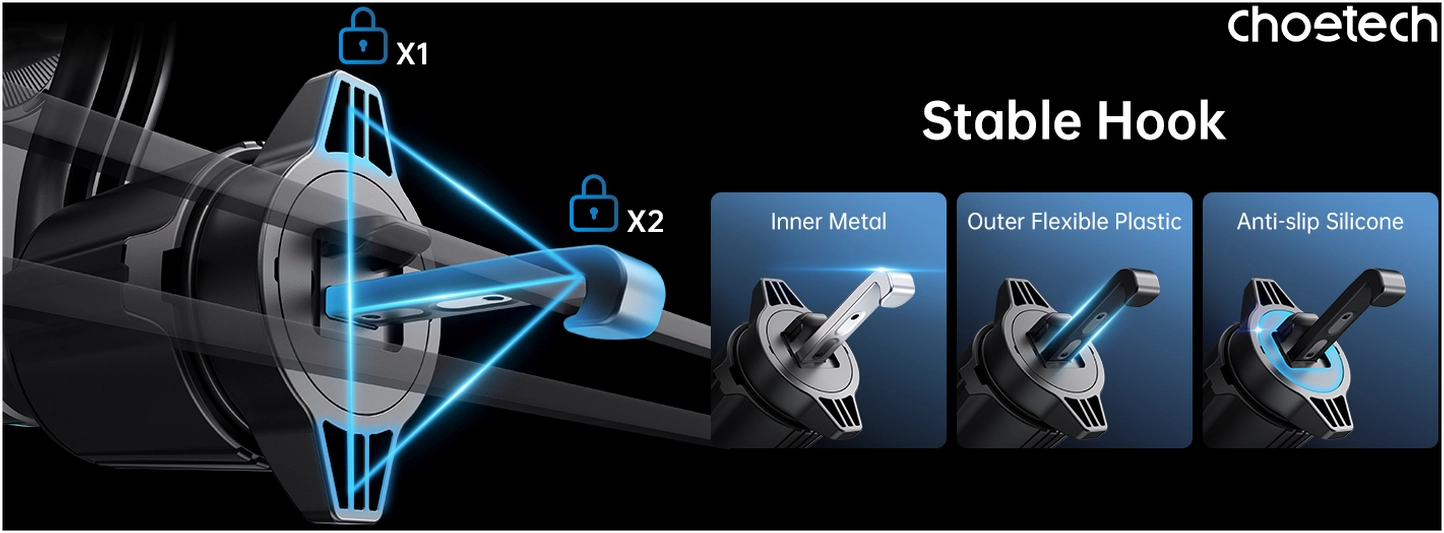 Choetech MagLeap Qi2 15W MagSafe Telefoonhouder Auto met Draadloos Opladen 15W afbeelding 11