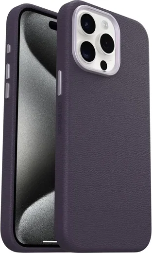 OtterBox Symmetry Cactus Leer MagSafe Apple iPhone 15 Pro Max Hoesje Paars afbeelding 1