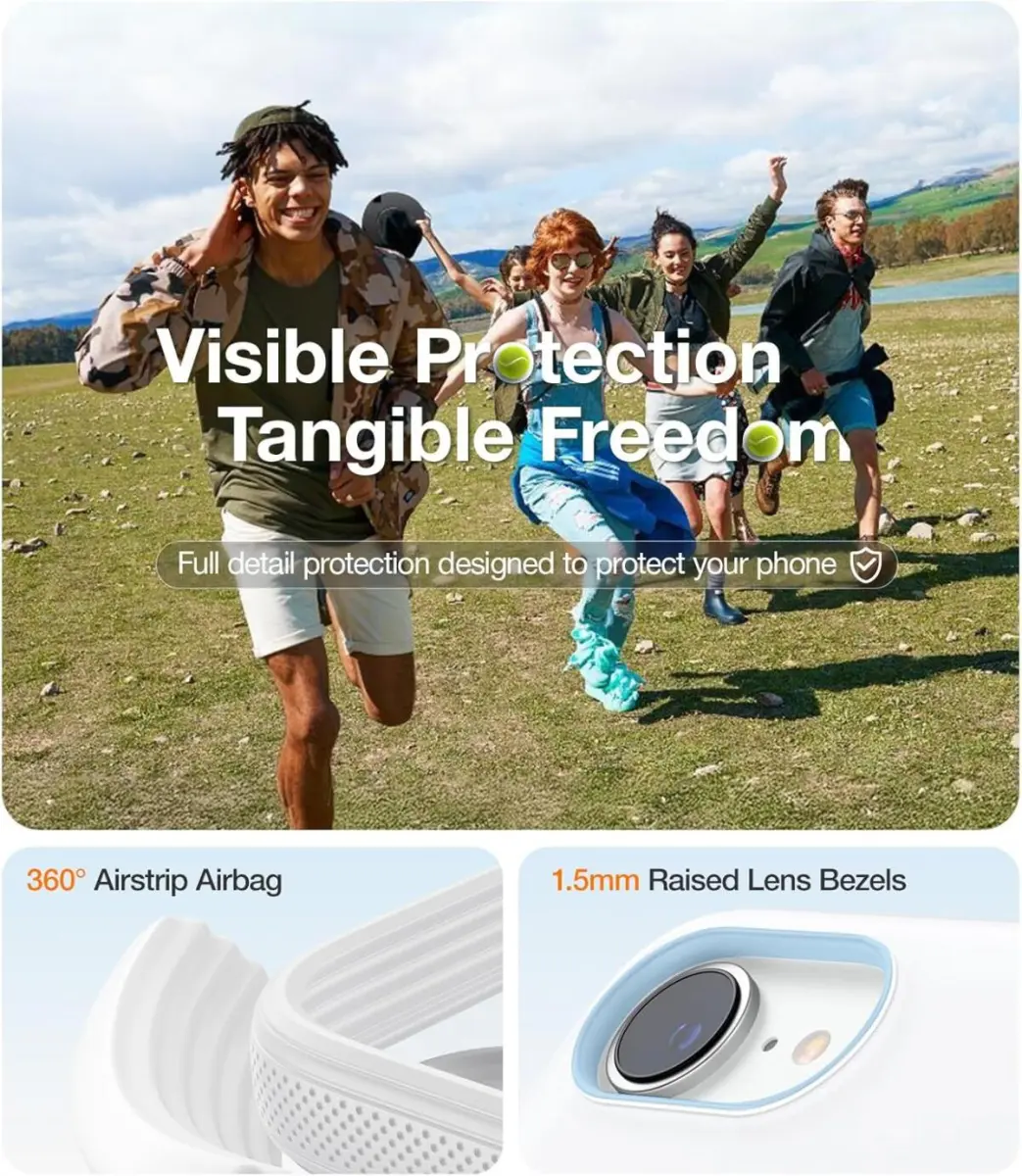 TORRAS Ostand Spin Apple iPhone 17e / 16e Hoesje 360° MagSafe Stand Transparant afbeelding 6