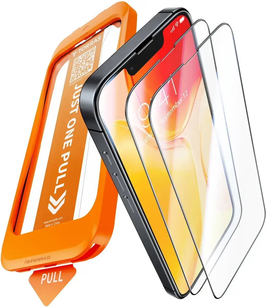 TORRAS Install Master iPhone 17e / 16e Screen Protector Installatietray 2-Pack afbeelding 1