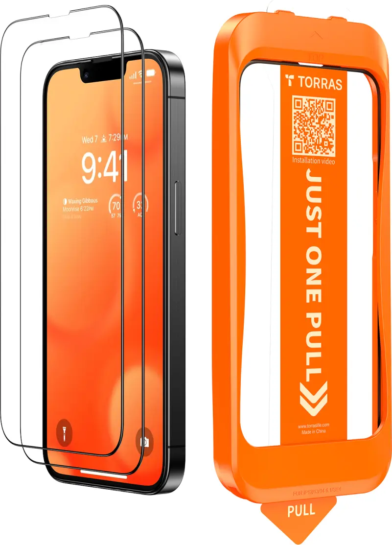 TORRAS Install Master iPhone 17e / 16e Screen Protector Installatietray 2-Pack afbeelding 2