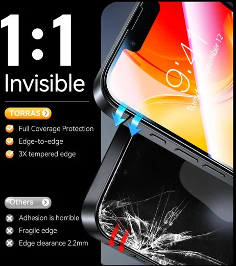 TORRAS Install Master iPhone 17e / 16e Screen Protector Installatietray 2-Pack afbeelding 5