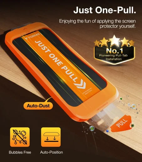 TORRAS Install Master iPhone 17e / 16e Screen Protector Installatietray 2-Pack afbeelding 7