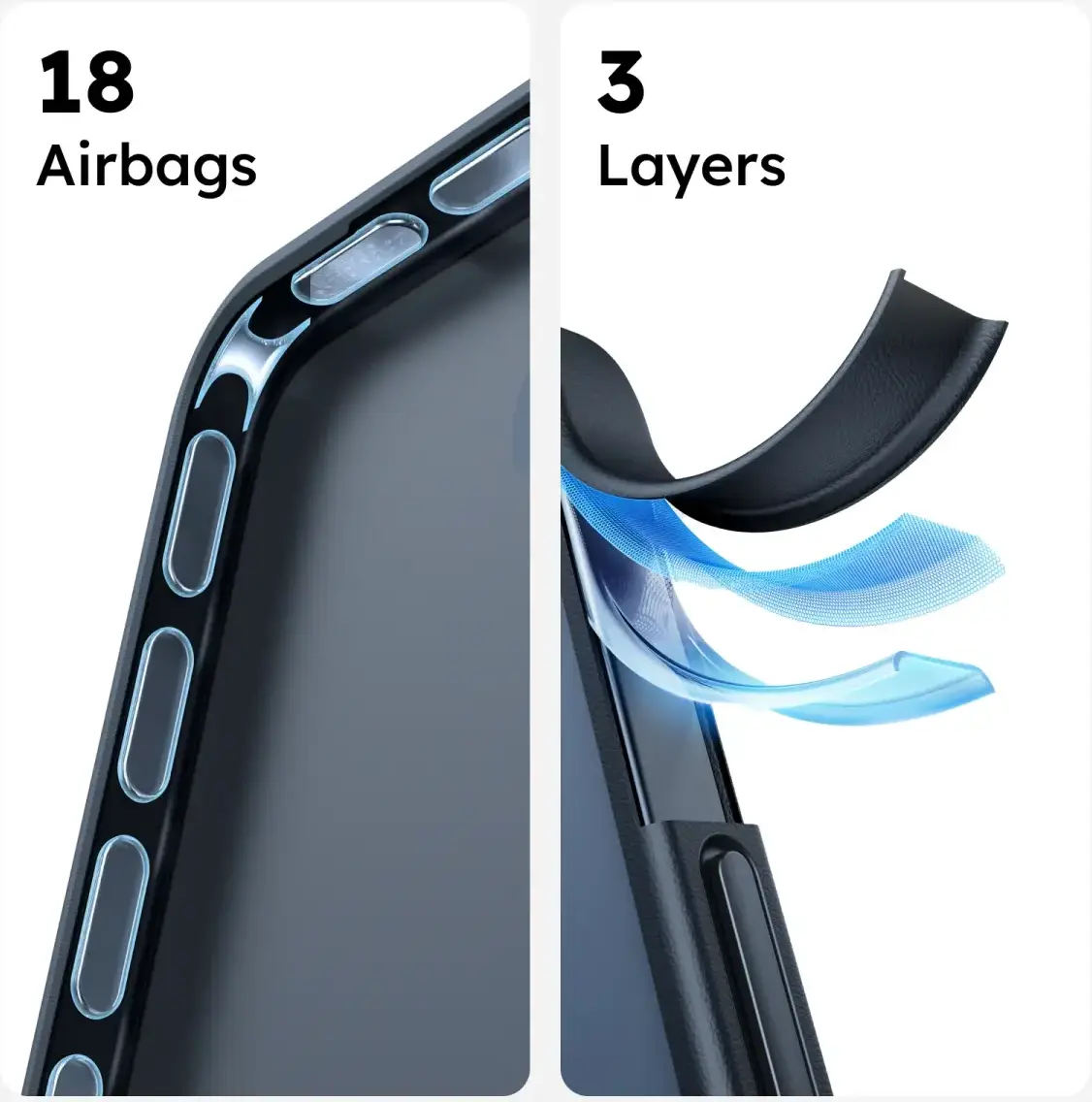 TORRAS Guardian Samsung Galaxy A56 Hoesje Back Cover Zwart afbeelding 3