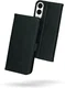 Rosso Deluxe Samsung Galaxy S25 Edge Hoesje Echt Leer Book Case Zwart afbeelding 2