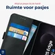 Rosso Deluxe Samsung Galaxy S25 Edge Hoesje Echt Leer Book Case Zwart afbeelding 5