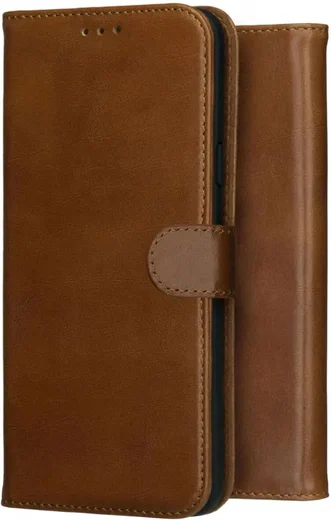 Rosso Deluxe Samsung Galaxy S25 Edge Hoesje Echt Leer Book Case Bruin afbeelding 12