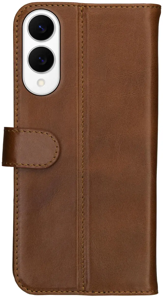 Rosso Deluxe Samsung Galaxy S25 Edge Hoesje Echt Leer Book Case Bruin afbeelding 11
