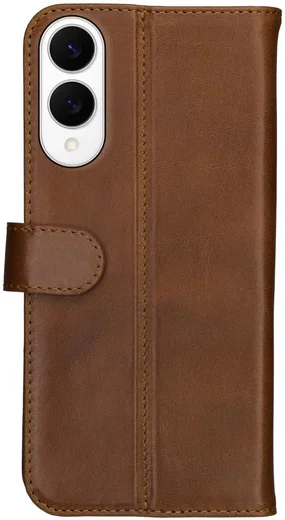 Rosso Deluxe Samsung Galaxy S25 Edge Hoesje Echt Leer Book Case Bruin afbeelding 11