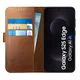 Rosso Deluxe Samsung Galaxy S25 Edge Hoesje Echt Leer Book Case Bruin afbeelding 1