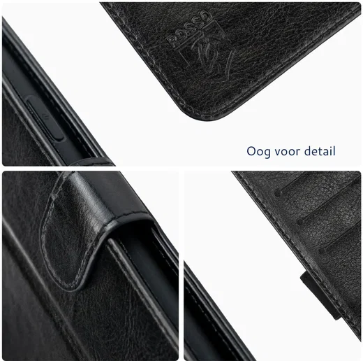 Rosso Element Samsung Galaxy S25 Edge Hoesje Book Case Wallet Zwart afbeelding 6