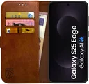 Rosso Element Samsung Galaxy S25 Edge Hoesje Book Case Wallet Bruin
