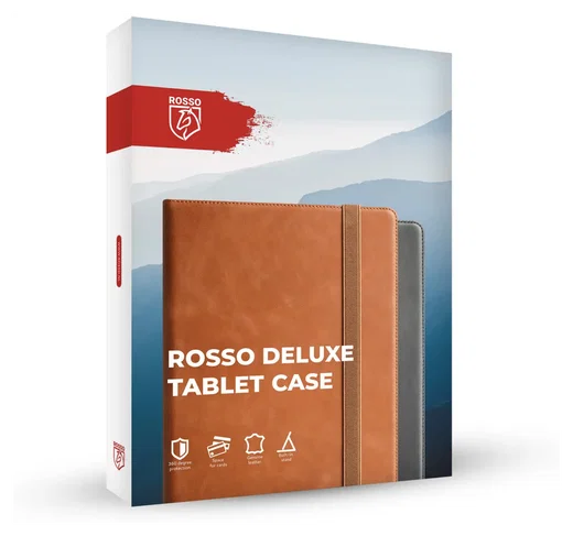 Rosso Deluxe Samsung Galaxy Tab S10 FE Plus Hoes Book Case Echt Leer Bruin afbeelding 9