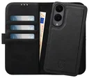 Rosso Elite Samsung Galaxy S25 Edge Hoesje met MagSafe Book Case Echt Leer Zwart