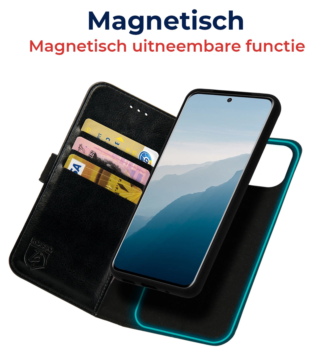 Rosso Element Uitneembaar 2-in-1 Samsung Galaxy S25 Edge Hoesje Zwart afbeelding 3