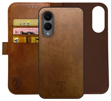 Rosso Element Uitneembaar 2-in-1 Samsung Galaxy S25 Edge Hoesje Bruin