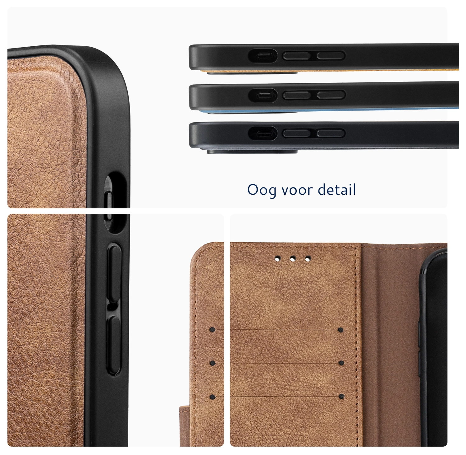 Rosso Element Uitneembaar 2-in-1 Samsung Galaxy S25 Edge Hoesje Bruin afbeelding 5
