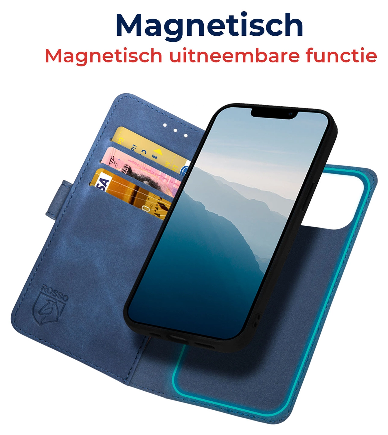 Rosso Element Uitneembaar 2-in-1 Samsung Galaxy S25 Edge Hoesje Blauw afbeelding 2