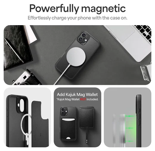 Spigen Cyrill Kajuk Mag Apple iPhone 16 Plus Hoesje MagSafe Back Cover Zwart afbeelding 6