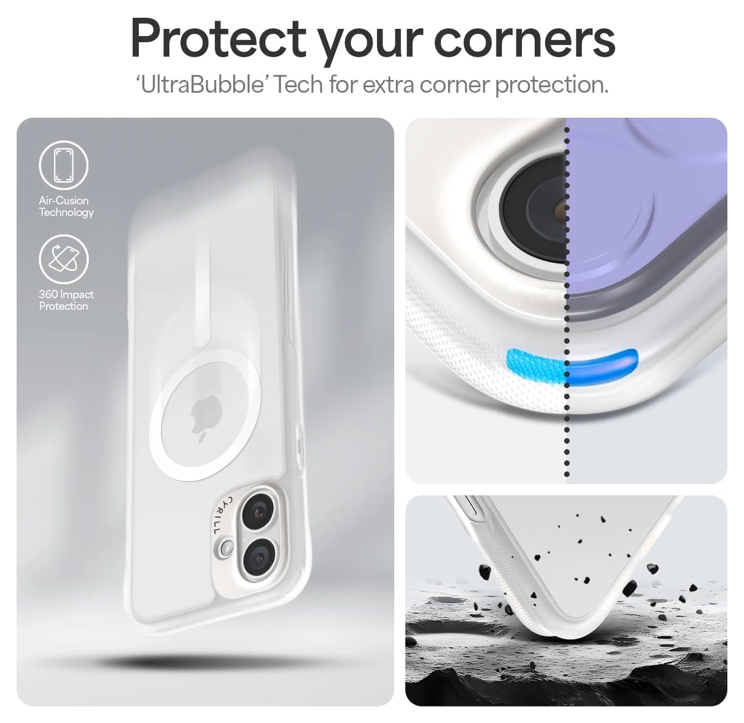 Spigen Cyrill Ultra Sheer Mag iPhone 16 Plus Hoesje MagSafe Matte Transparant afbeelding 4