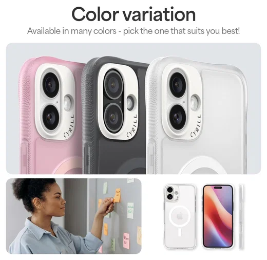 Spigen Cyrill Ultra Sheer Mag iPhone 16 Plus Hoesje MagSafe Matte Transparant afbeelding 7