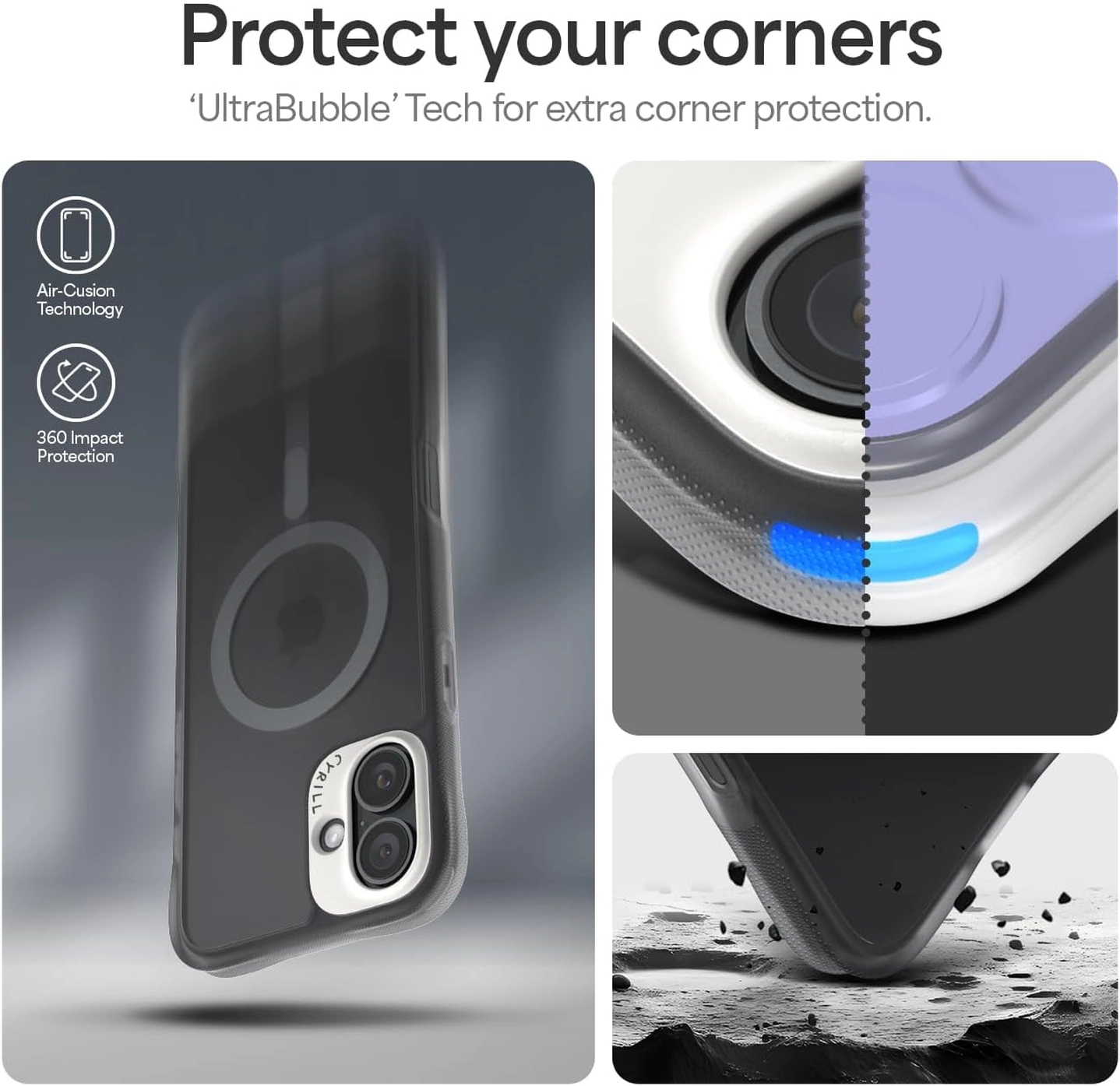 Spigen Cyrill Ultra Sheer Mag iPhone 16 Plus Hoesje MagSafe Grijs afbeelding 3