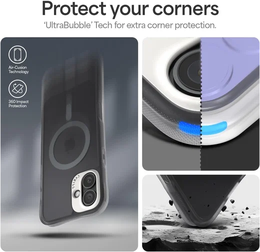 Spigen Cyrill Ultra Sheer Mag iPhone 16 Plus Hoesje MagSafe Grijs afbeelding 3