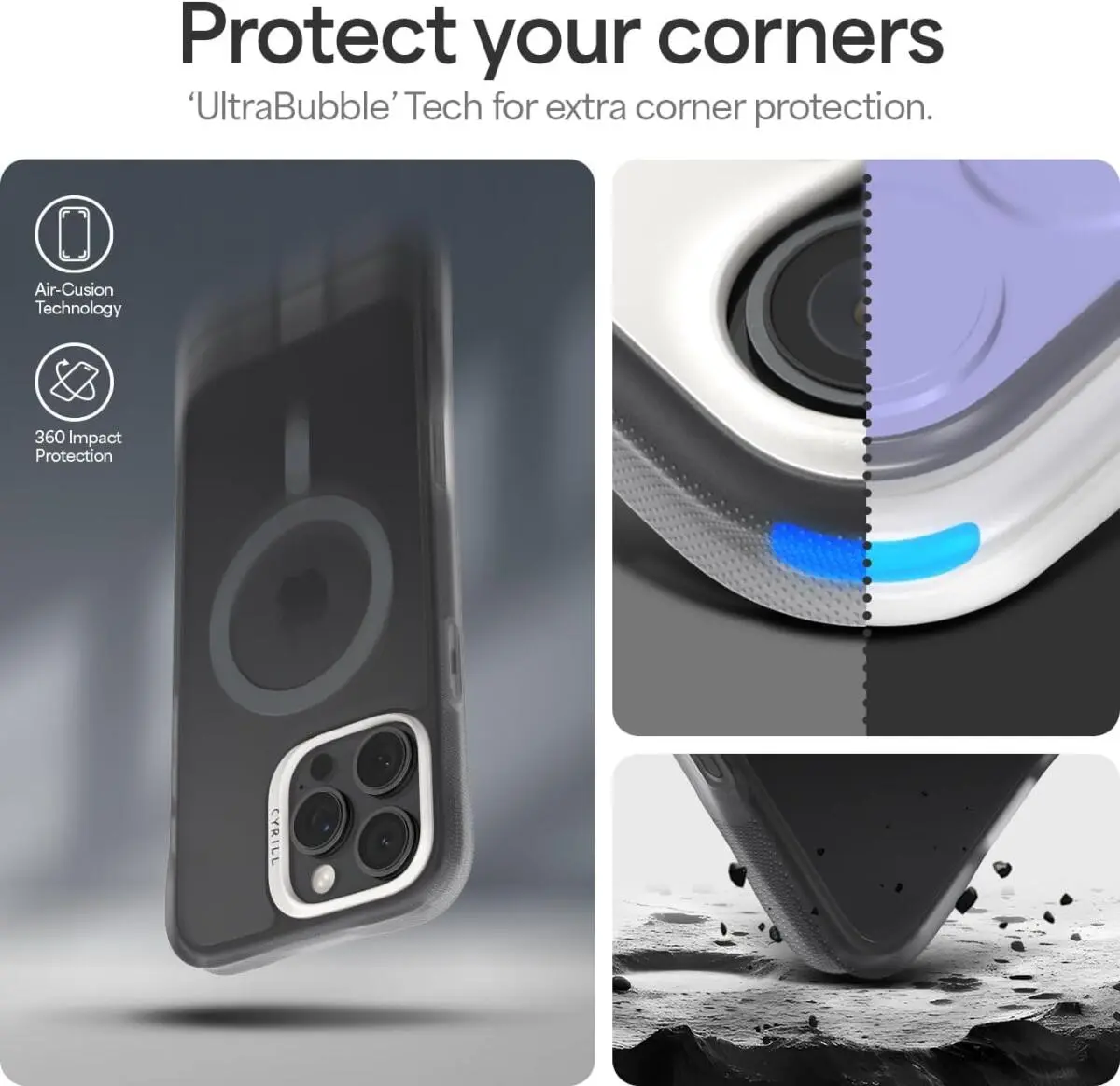 Spigen Cyrill Ultra Sheer Apple iPhone 16 Pro Hoesje met MagSafe Grijs afbeelding 4