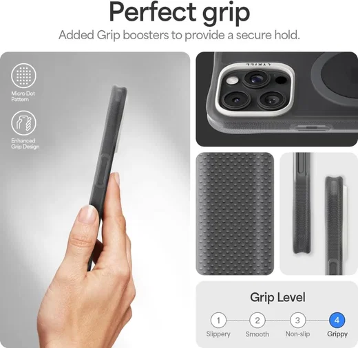 Spigen Cyrill Ultra Sheer Apple iPhone 16 Pro Hoesje met MagSafe Grijs afbeelding 5