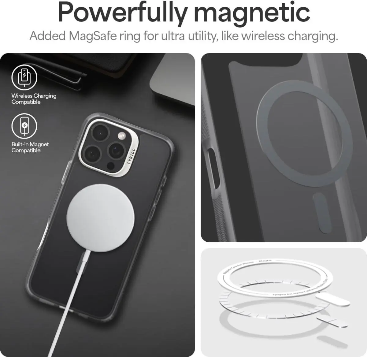 Spigen Cyrill Ultra Sheer Apple iPhone 16 Pro Hoesje met MagSafe Grijs afbeelding 6