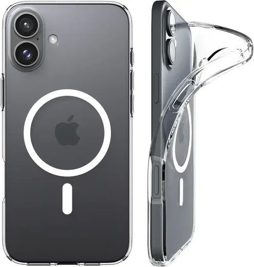 Spigen Crystal Flex MagFit iPhone 16 Hoesje MagSafe Back Cover Transparant afbeelding 14