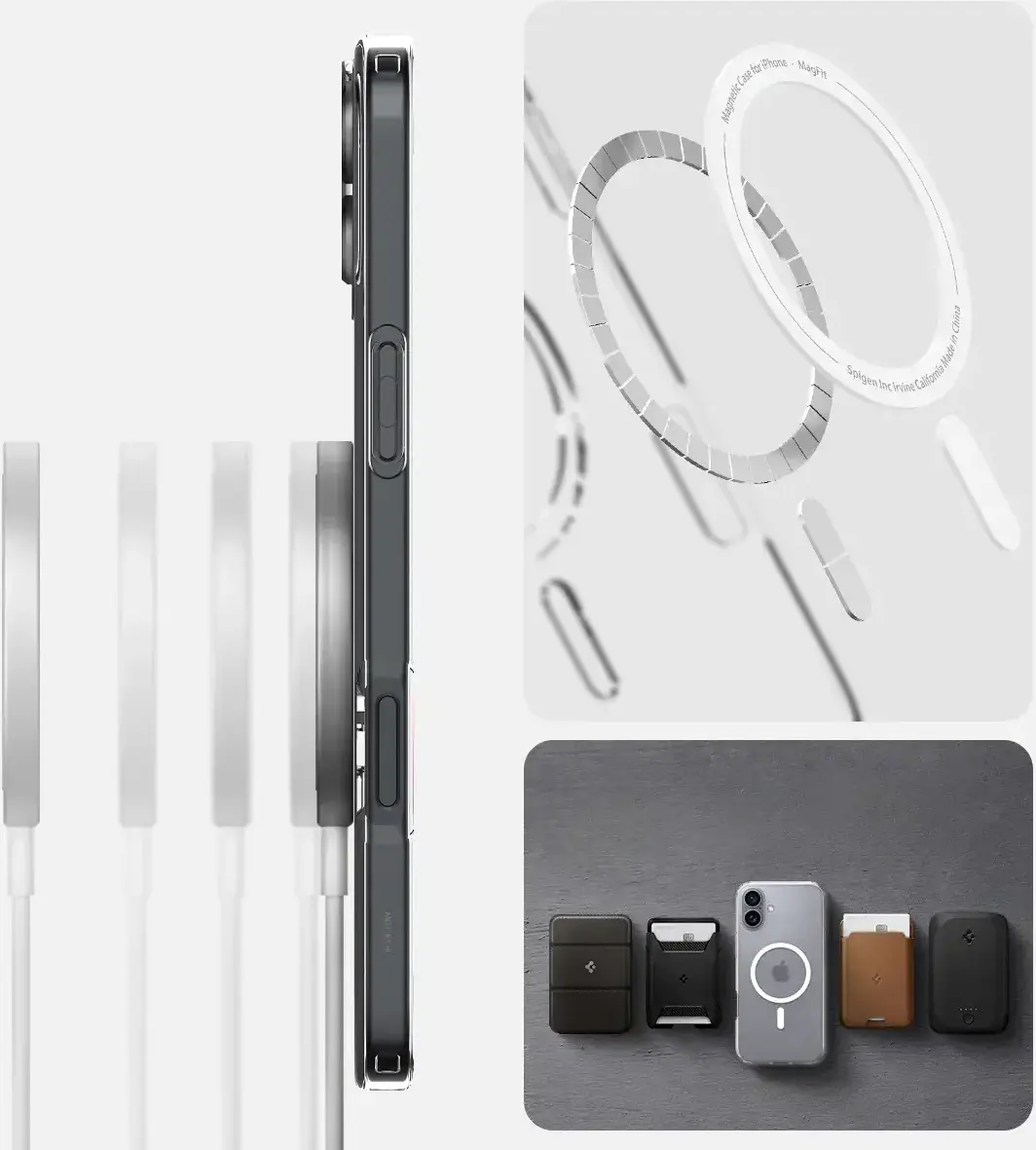Spigen Crystal Flex MagFit iPhone 16 Hoesje MagSafe Back Cover Transparant afbeelding 2