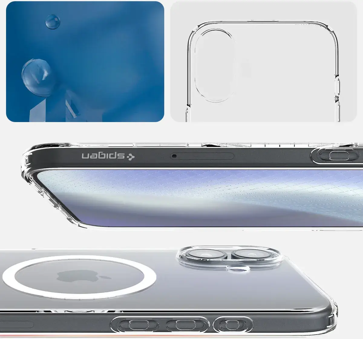 Spigen Crystal Flex MagFit iPhone 16 Hoesje MagSafe Back Cover Transparant afbeelding 4