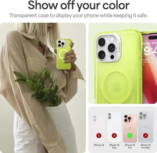 Spigen Cyrill Ultra Sheer Apple iPhone 16 Pro Hoesje met MagSafe Groen afbeelding 3