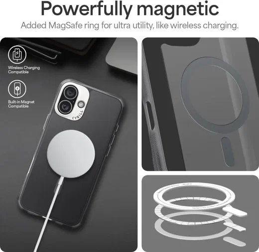 Spigen Cyrill Ultra Sheer Apple iPhone 16 Hoesje met MagSafe Grijs afbeelding 6