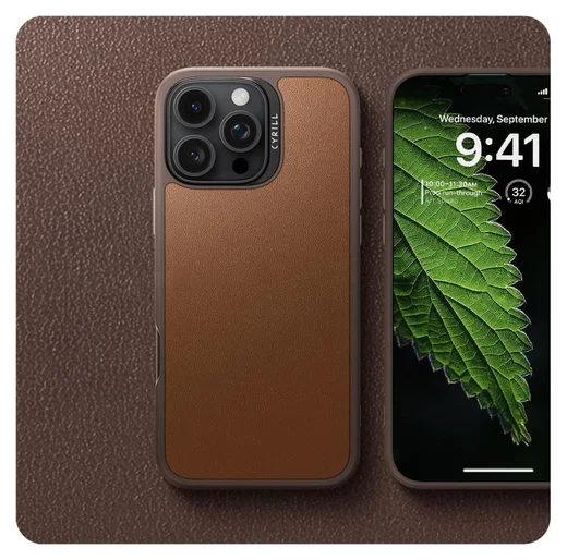 Spigen Cyrill Kajuk Mag Apple iPhone 16 Pro Hoesje MagSafe Back Cover Bruin afbeelding 3