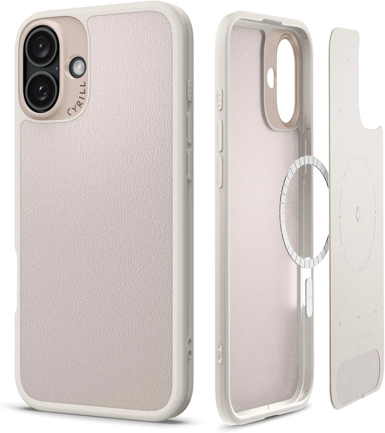 Spigen Cyrill Kajuk Mag Apple iPhone 16 Plus Hoesje MagSafe Back Cover Cream afbeelding 1