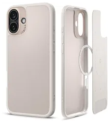 Spigen Cyrill Kajuk Mag Apple iPhone 16 Plus Hoesje MagSafe Back Cover Cream afbeelding