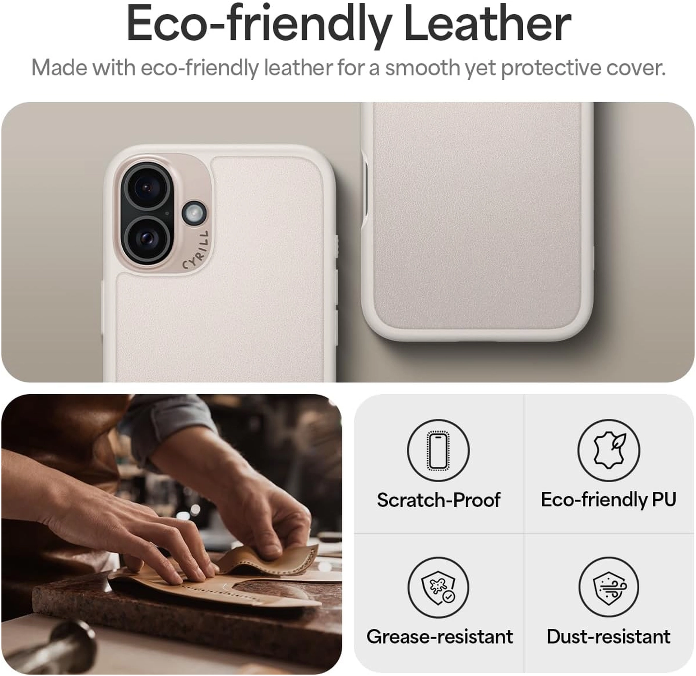 Spigen Cyrill Kajuk Mag Apple iPhone 16 Plus Hoesje MagSafe Back Cover Cream afbeelding 5