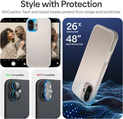 Spigen Cyrill Kajuk Mag Apple iPhone 16 Plus Hoesje MagSafe Back Cover Cream afbeelding 6