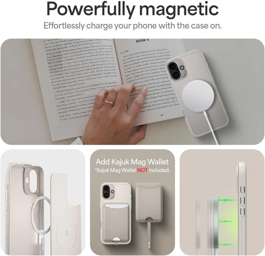 Spigen Cyrill Kajuk Mag Apple iPhone 16 Plus Hoesje MagSafe Back Cover Cream afbeelding 7